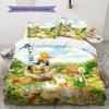 Pettson and Findus2 Pattern Bedding Quilt Set  Home Decoration  Gift (1 * Duvet Cover + 2 * Pillowcase  Without Core)