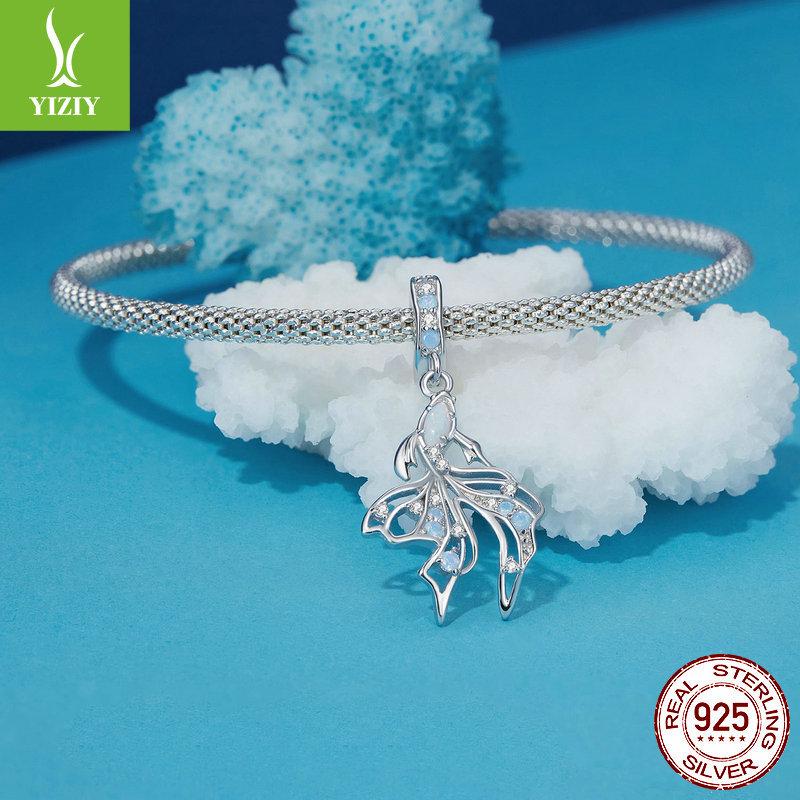 Fantasy Smart Douyu Diy Bracelet Necklace Pendant, Inlaid With Opal S925 Sterling Silver Beads