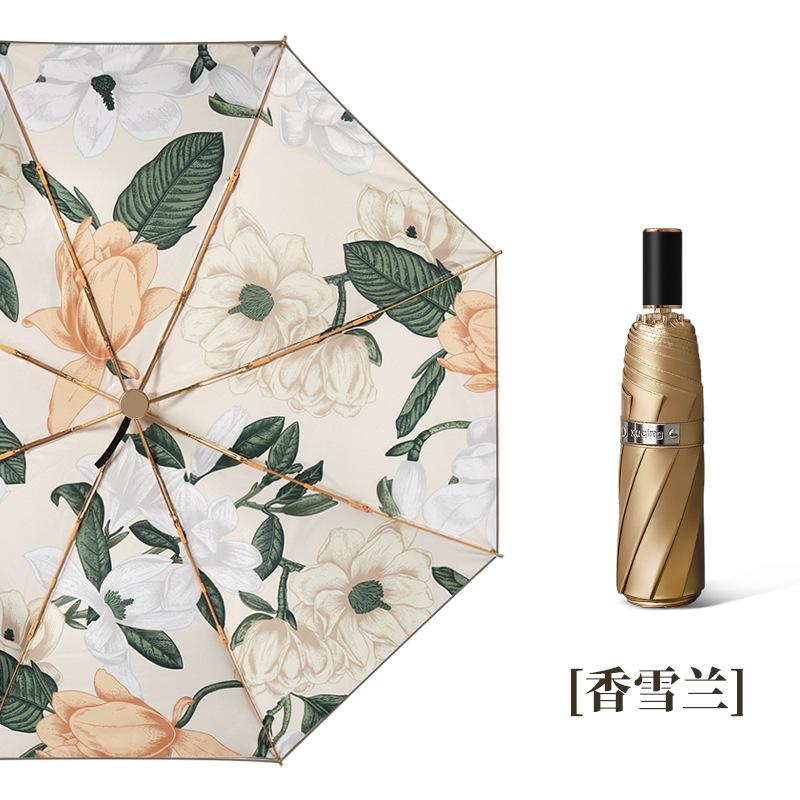 

Трехсекционный восьмиспицевый ручной двухслойный титановый зонт ретро персонализированный зонт от солнца и дождя 23 inches