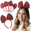 Shiny Bowknot Hair Hoop Cute Snowflake Cosplay Hairband Korean Style Sweet Christmas Headwear Costume Party Accessories