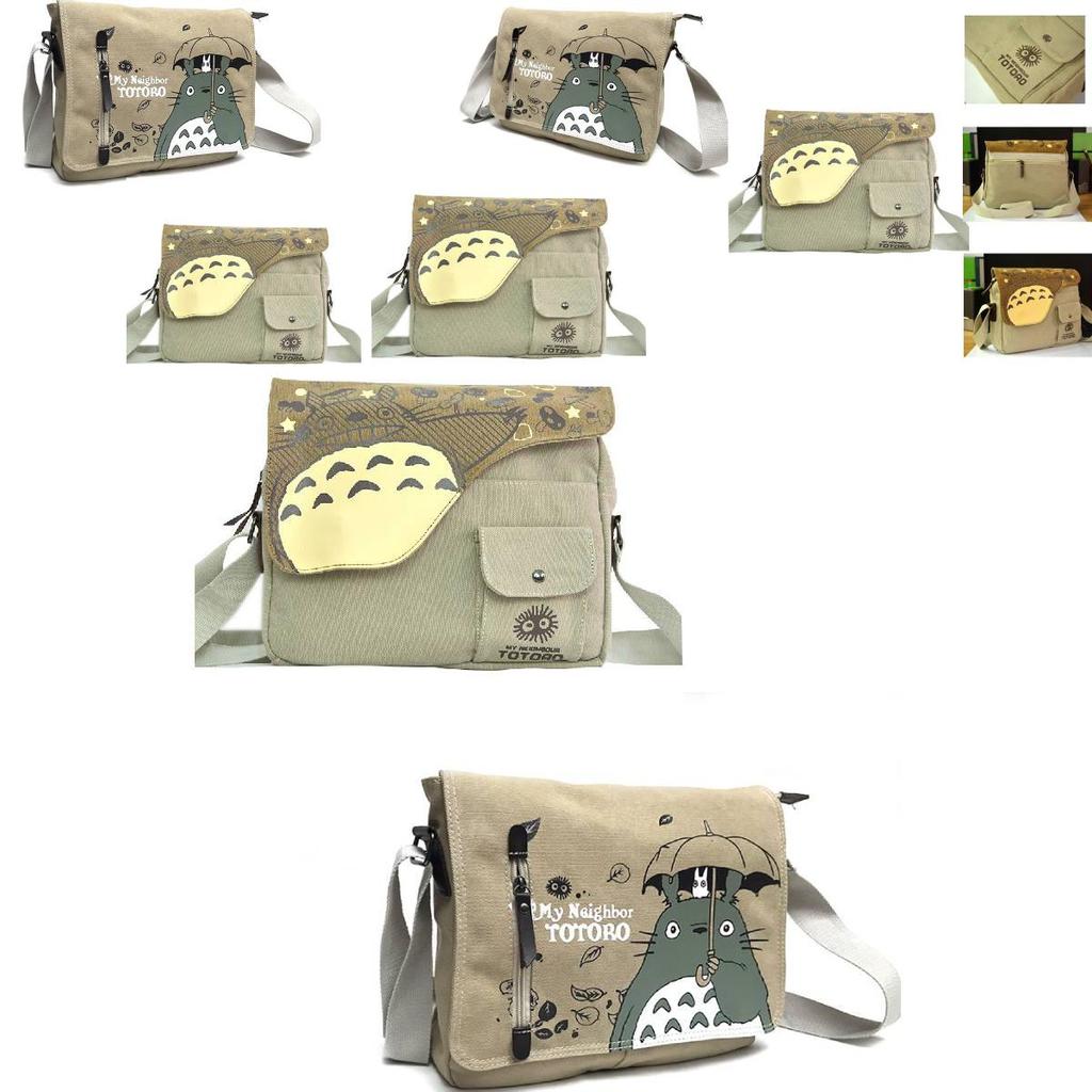Mein Nachbar Totoro Anime Cartoon Leinwand Schultasche