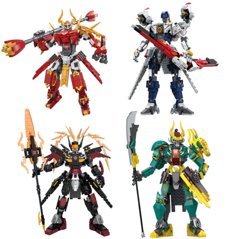 Building Blocks Mecha Warrior Boy Pieced Together Building Blocks Toy Display Model Gifts