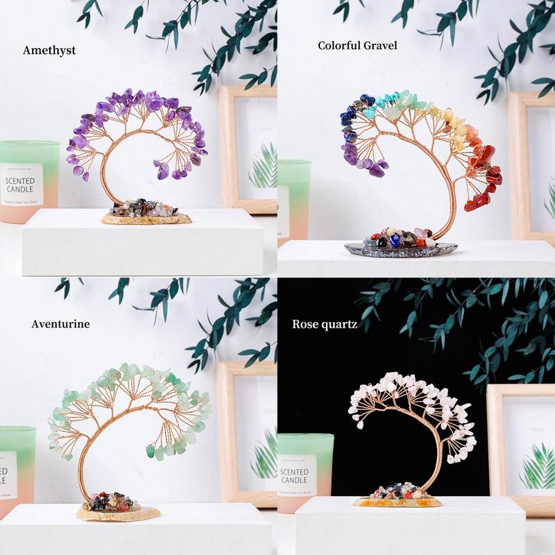 Natural Crystal Money Tree Feng Shui Decoration For Wealth And Luck Mineral Reiki Healing Ornaments Gift For Souvenir supplies