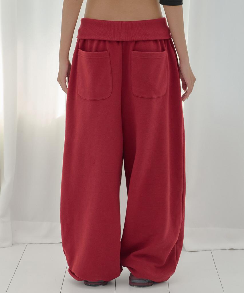 FANCY CLUB Pros Band Sweatpants (Cherry Red) F26Qd158