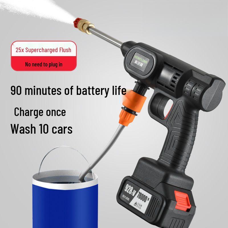 Portable Rechargeable High-Pressure Wireless Car and Floor Washer with Lithium Battery Water Pump
