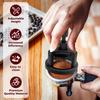 Espresso Coffee Tamper, Level Coffee Tamper for 58mm Portafilter, Adjustable Depth Stainless Steel Ripple Base for Coffee