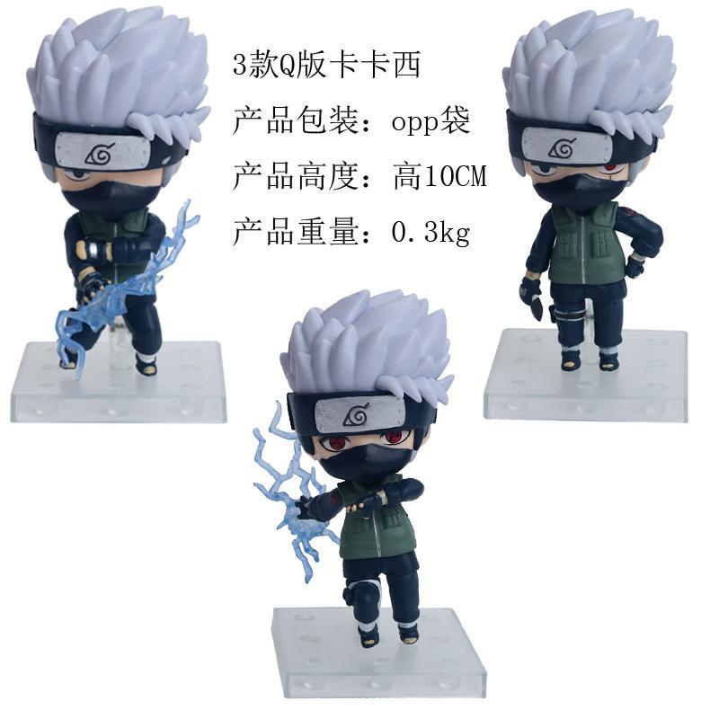 11cm 3Pcs/Set Naruto Anime Action Figure Uchiha Itachi Kakashi Cartoon Toys Akatsuki Collectible Ornament For Adults Gift Poseable Articulated Scale