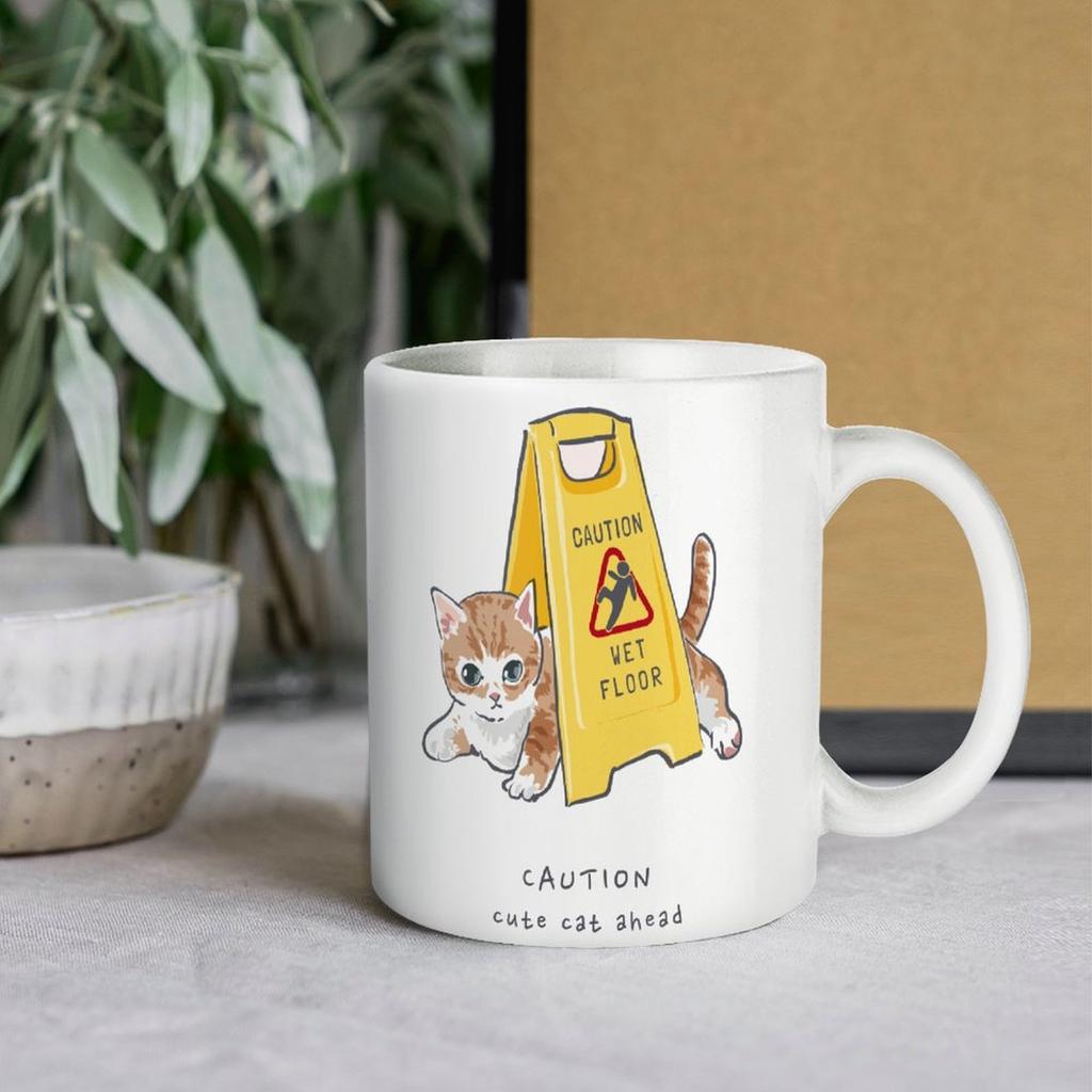 1Pack 11oz White Ceramic Mug With Clear Print On Both Sides Sturdy Coffee Cup Ideal For Home Office Gift Scenes