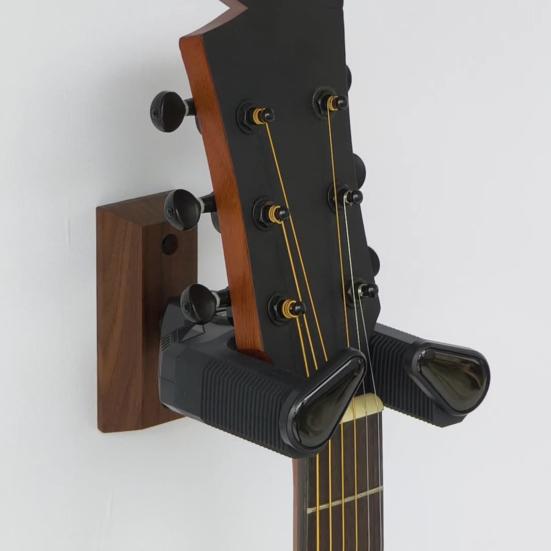 Wall Mount U-Shaped Walnut Wood Guitar Hanger Universal Guitar Holder
