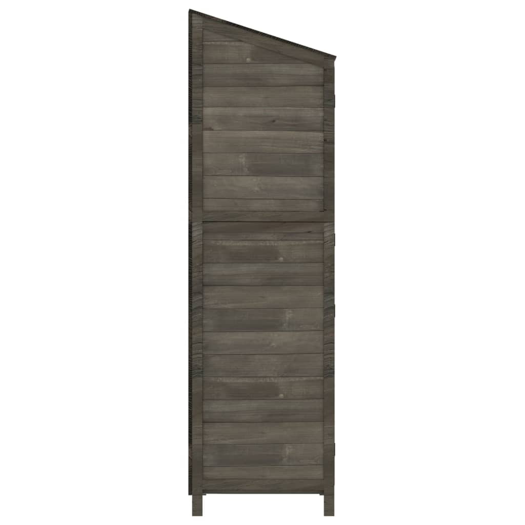 Garden Shed Anthracite 55 X 52 X 174.5 Cm Solid Pine Wood