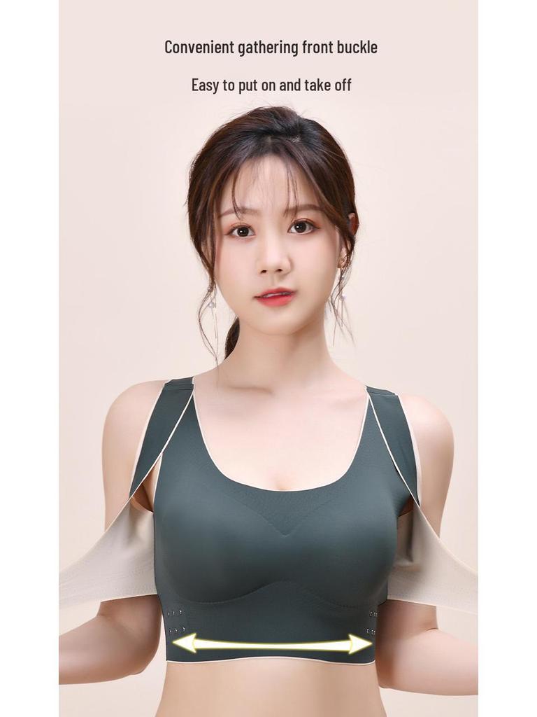 Stoßfester trägerloser Sport-BH: Übergröße, Bügellos, Anti-Hängebrust, Schönes Rückendesign