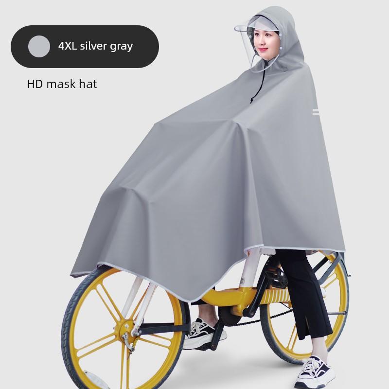 Bicycle Raincoat for Students Men and Women Electric Bicycle Driving Special Long Full Body Rainproof Poncho
