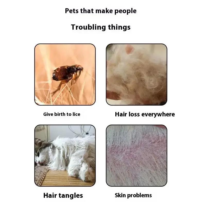 6Pcs/set Pet Flea Comb Stainless Steel Head Lice Comb Fine Tooth Dogs Cats Grooming Combs Dematting Tool Pet Dandruff Combs