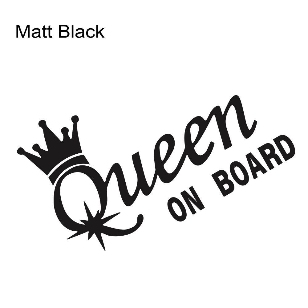 Kreativer Autoaufkleber Kronen-Design QUEEN AN BORD Vinyl-Abziehbild Wasserdicht Personalisierte Auto-Styling Dekoratives Aufkleber-Zubehör