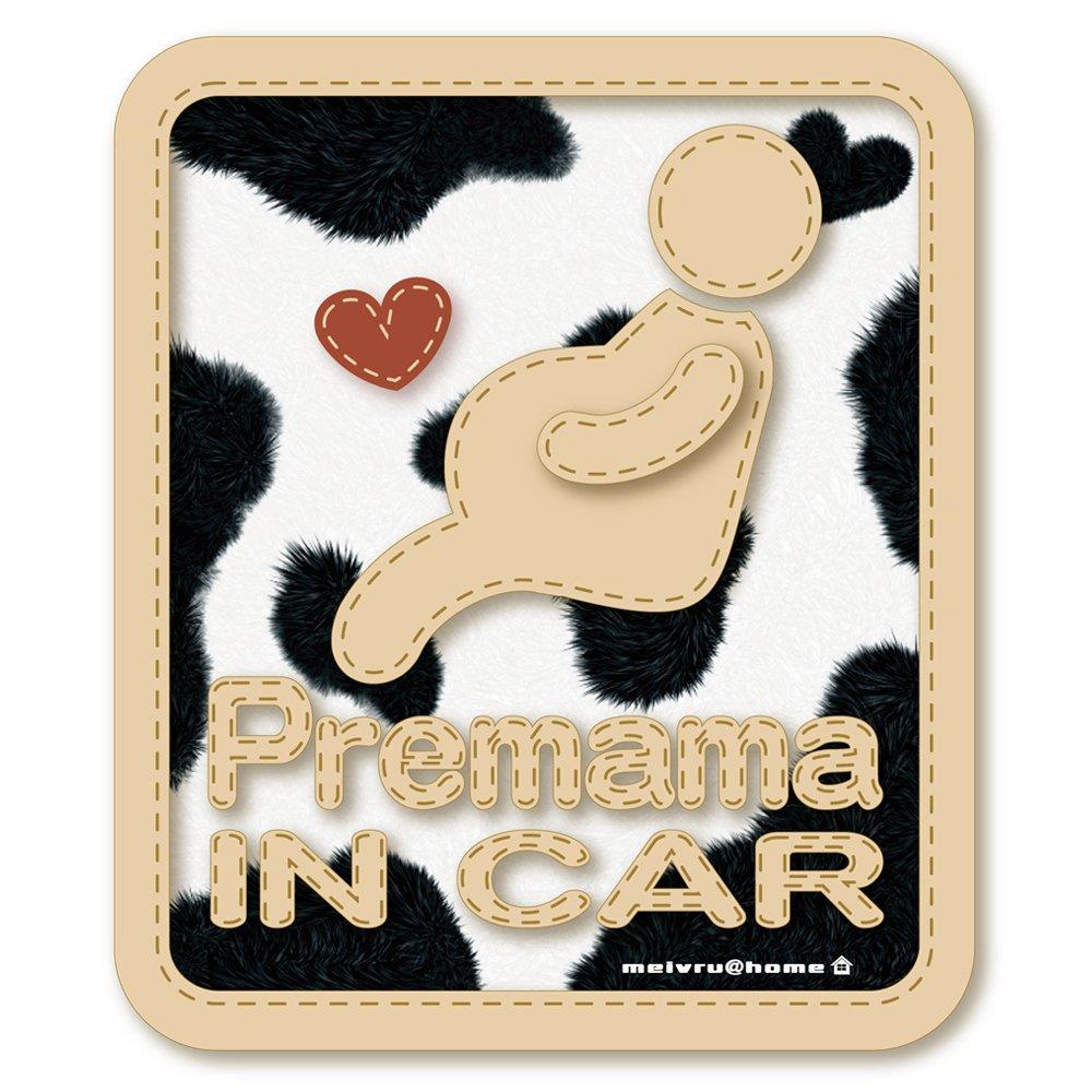 Cow pattern Premama in Car Premama in car sticker A