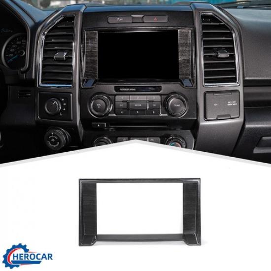 Zentrales Navigations-GPS-Bildschirm-Dekorabdeckung Zierleiste Schwarzes Holz Für Ford F-150 15-20