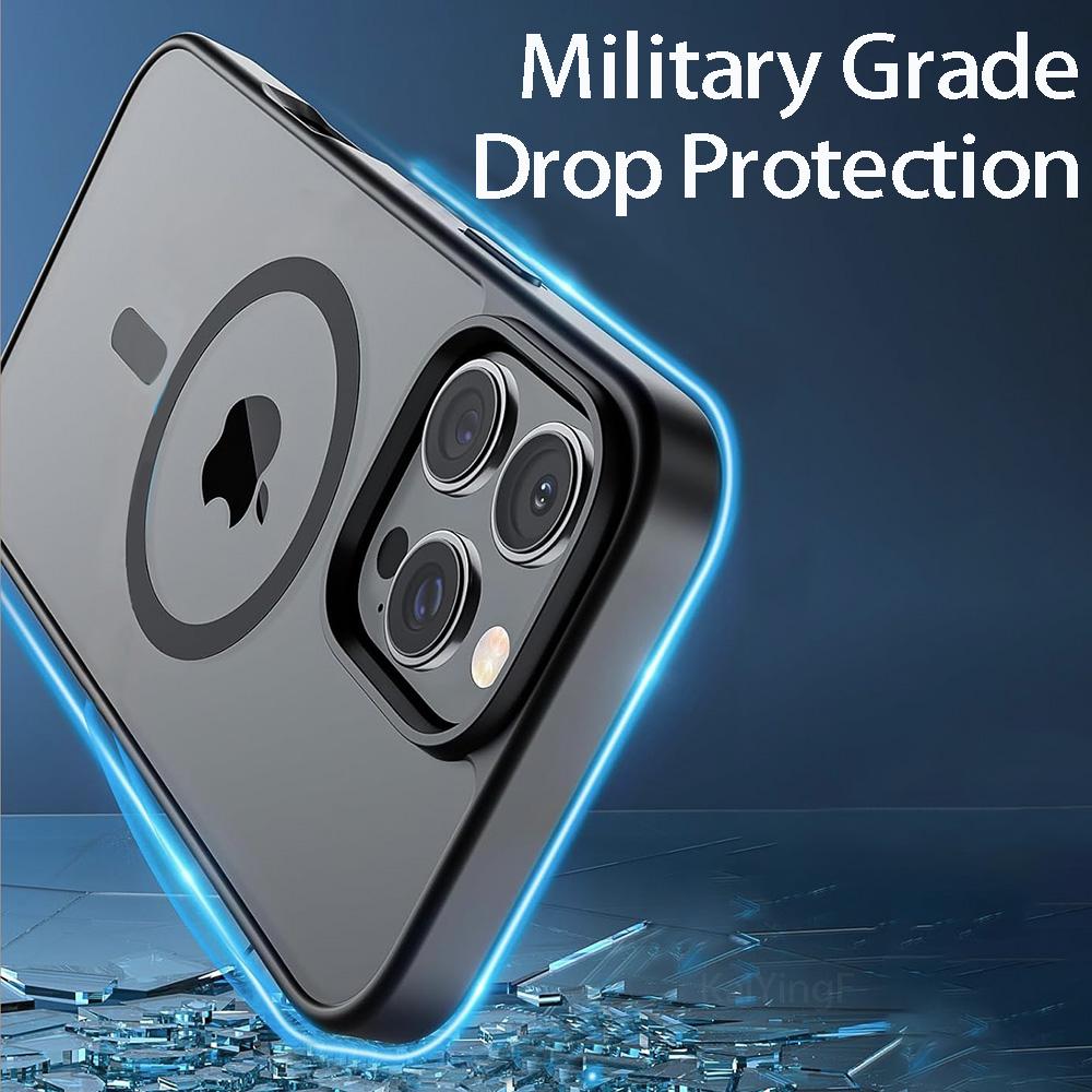 Magnetický luxusní průhledný kryt pro iPhone 17 16 15 14 13 12 11 Pro Max Plus Pro Magsafe Bezdrátové nabíjení Zadní kryt Průhledné kryty