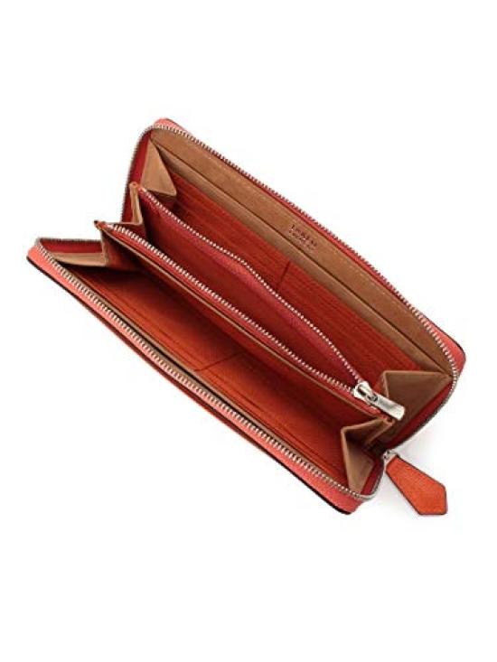 Wallet Mini Mesh Leather Round Zipper Long Wallet 07001521 Navy 00 [Takeokikuchi] [Soft & Natural] Men's (593)