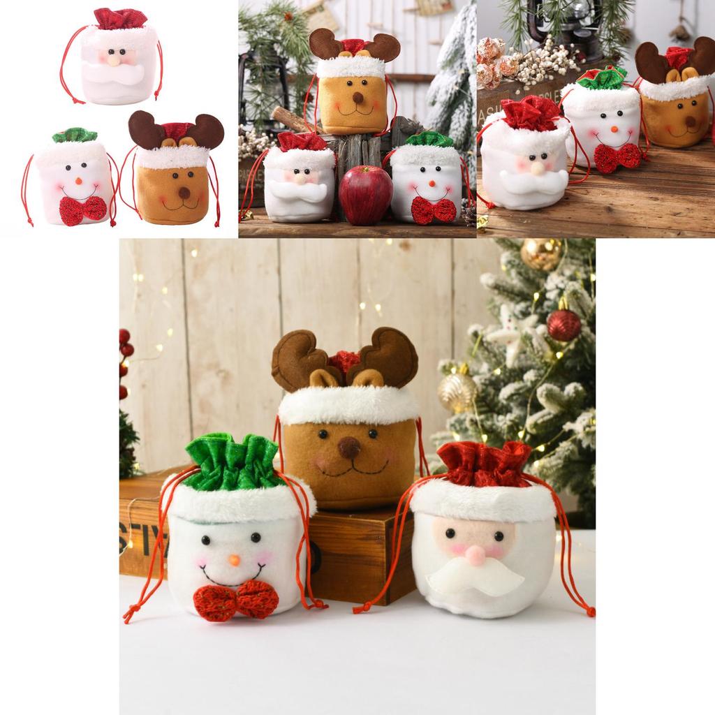 Stilvolle Weihnachts-Apfeltüten mit elegantem Kordelzugverschluss für süße Überraschungen