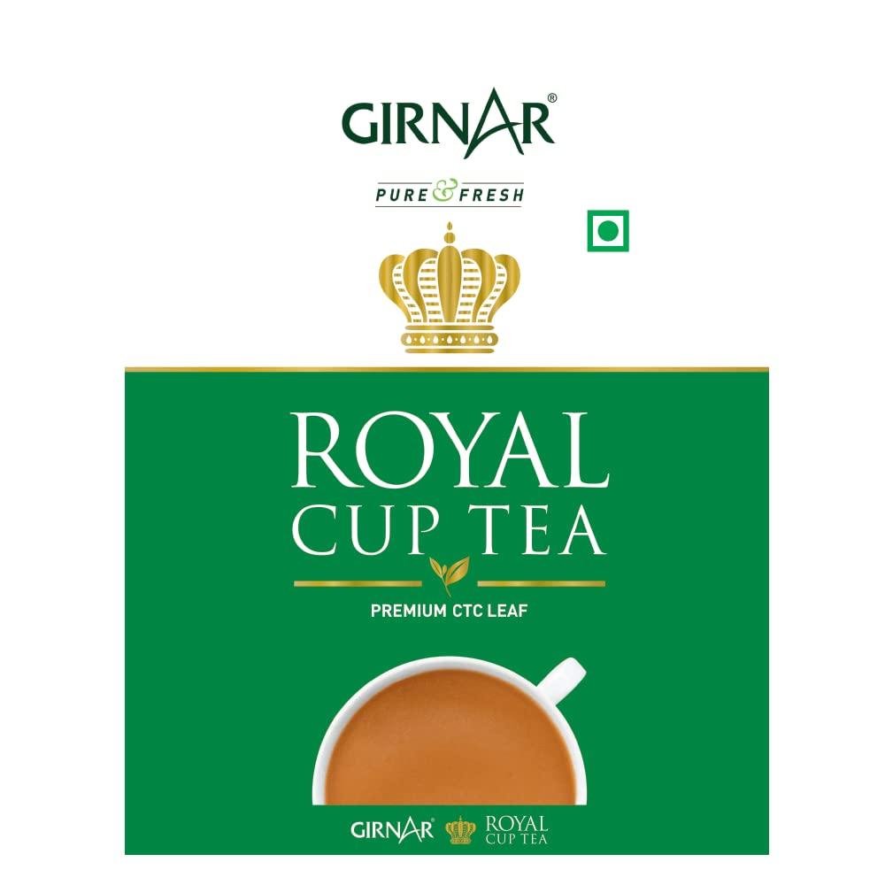 Girnar Royal Cup Tea 500g Pouch Assam CTC Loose Leaf Premium Black Tea for Morning Brew