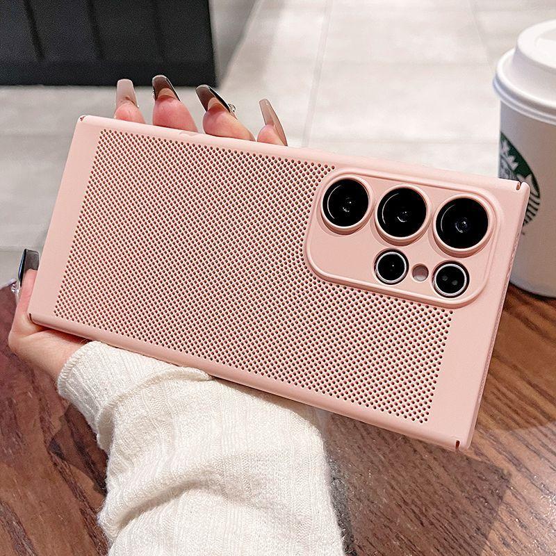 For Samsung S26 Ultra Case Heat Dissipation Hard Phone Cases for Galaxy S26 Plus S26Edge Cooling Honeycomb Mesh PC Cover Shell