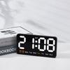 Digital Wall Clock With Temperature And Led Display For Living Room Decor