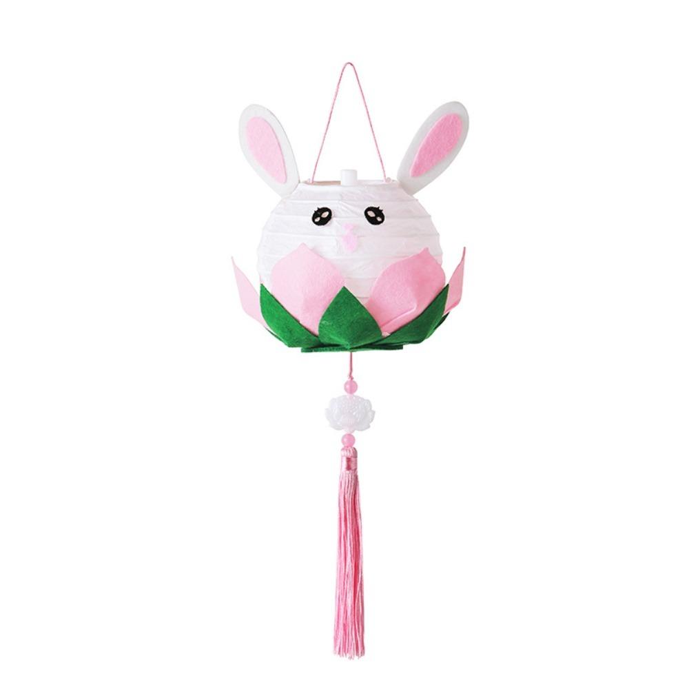 DIY Material Package Lotus Flower Lanterns Glowing Rabbit Lotus Lantern  Hanfu Props