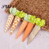 Easter Carrot Toys 5Pcs Ornaments Artificial Fabric Carrots Super Soft Wear Resistant Home Fake Party Decorations