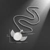 Angel Wings Mirror Photo Memorial Pendant Inlaid with Ice Crystal Zirconia Necklace Couple Trendy Jewelry Birthday Gift