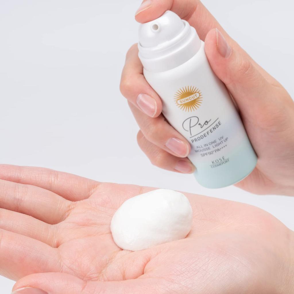 Suncut KOSE Pro Defense UV Mousse Face and 60g with Bonus All-in-One (for Body) SPF50+ PA++++