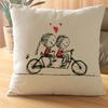 Couples Minimalist Creative Love Cotton Linen Cushion Cover Valentine Gifts Home Decorative Seat Sofa Throw Pillow Case Cojines