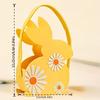 Easter Bunny Shaped Gift Bag Felt Egg Basket with Handle for Easter Decoration and Storage Kids Favors Candy Snacks Bag