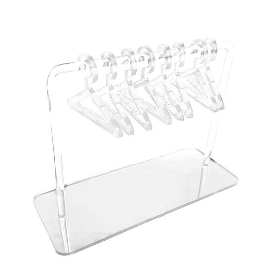 Ohrringhalter Ständer Kleiderständerform Mehrlöcher Acryl Kleiderbügel Ohrring Aufbewahrung Display Heimbedarf