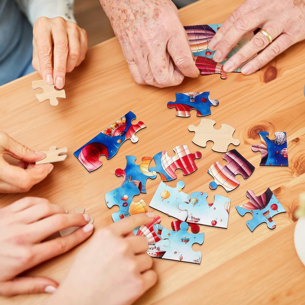 Liliful 6 Pack 16 Piece Large Puzzle for Seniors Wooden Dementia Puzzle Puzzle Easy Puzzle for Seniors X Inch Jigsaw Puzzle for Adults Disease