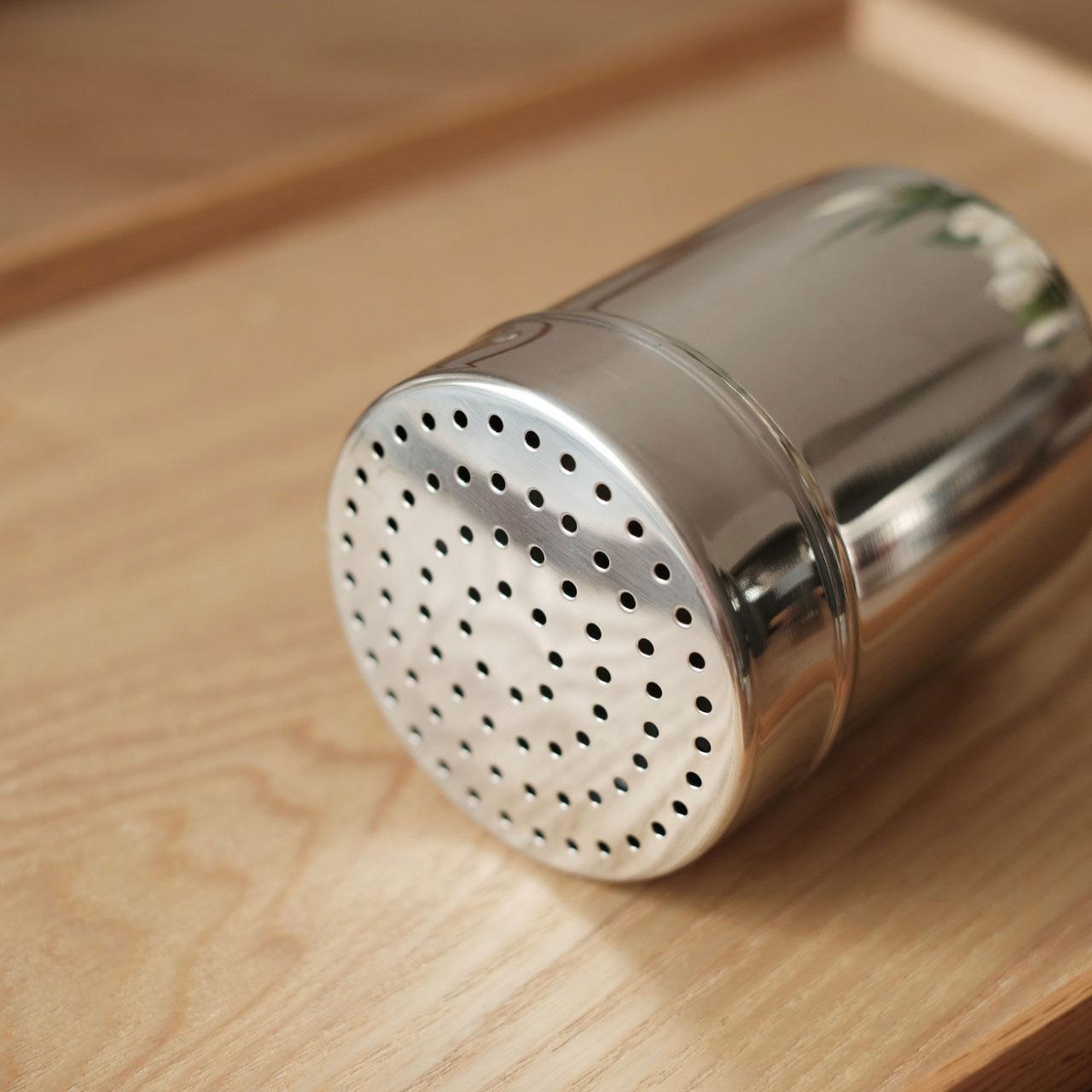 Export single 304 stainless steel dusting cylinder powder sieve 30 mesh with mesh dense hole duster dusting can seasoning bottle