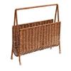 Narrow Wicker Basket Home Office Organizer, HandWoven PE Rattan Beside Sofa Storage, Apartment