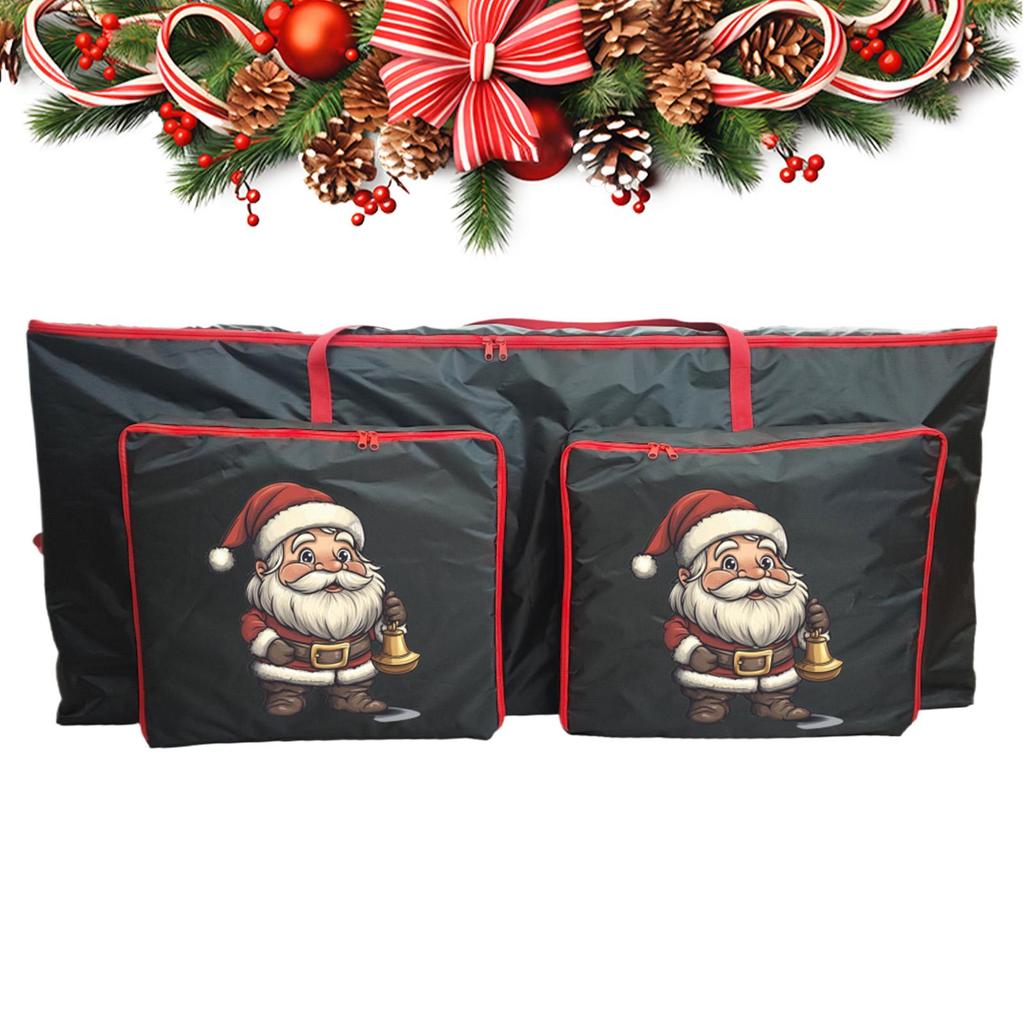 Christmas Tree Storage Waterproof Christmas Wreath Container Dustproof Bag for Holiday Ornaments Lighting Strings Decorations