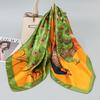 90*90cm Hijab Scarves Women Fashion Peacock Pattern Print Scarf Female Square Shawls Head Ladies Bandanna Foulard Muffler Girl