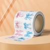 500Pcs/Roll Bow Print Stickers Waterproof Self-Adhesive Decals for Laptop Scrapbook Journal Packaging Decoration