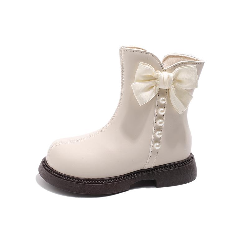 Girls' Non-slip Soft-soled Long Winter Boots with Fleece Lining High-top Princess Boots