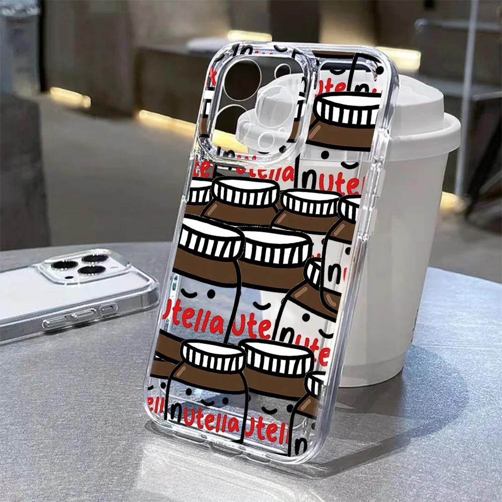Cartoon Chocolate Nutellas Phone Case For Xiaomi Redmi Note K60 15C 15 14 13 12 12C 11 10 10C 13C 10X A5 K50 Pro Plus Ultra 4G5G