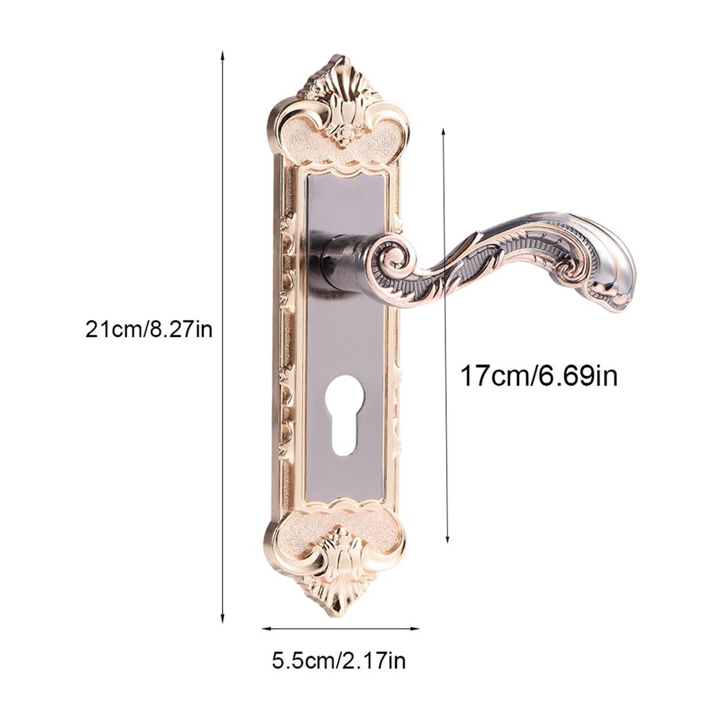 European Style Retro Aluminum Alloy Vintage Door Lock Interior Anti Theft Room Door Lock