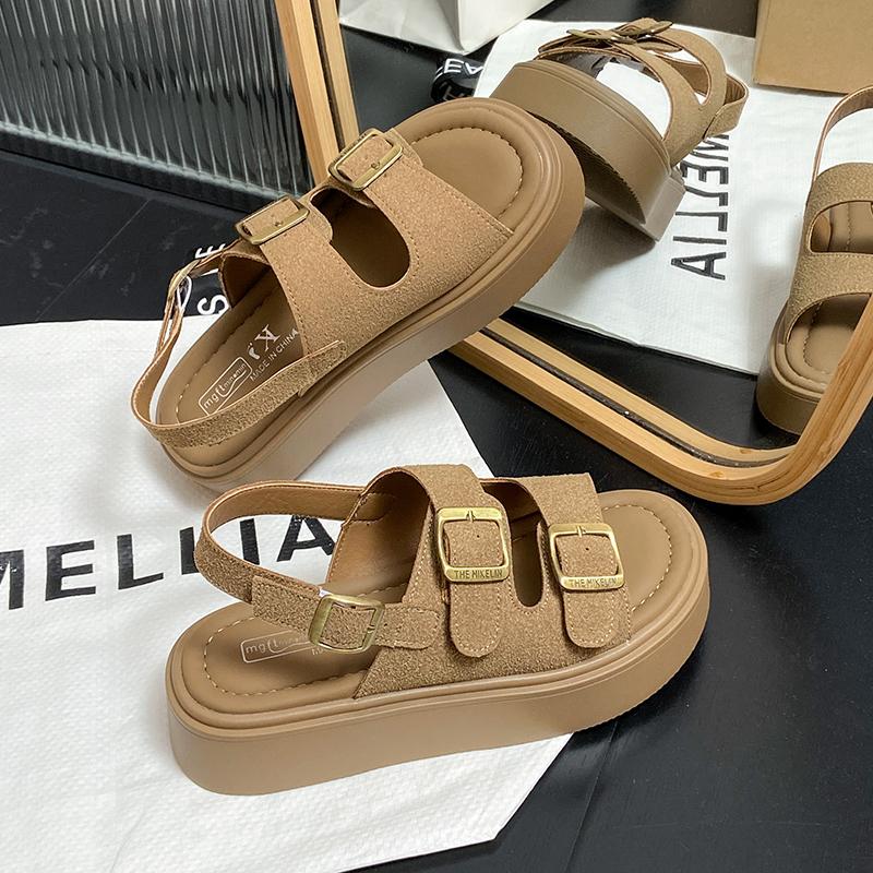 Damen Schuhe Flach Damen Sandalen Sommer 2025 Dicke Sohle Bequem Rutschfest Verschleißfest Sandalen Outdoor Damen Hausschuhe