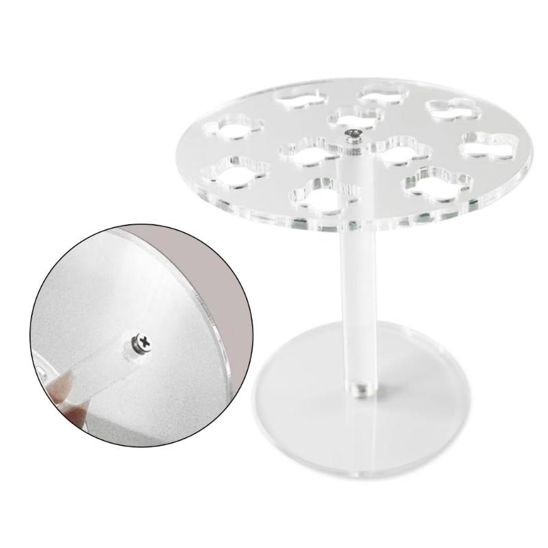 Acrylic Scissors Stand with 11 Slot Salon Barber Tool Organizers Desktop Comb Clip Storage Rack