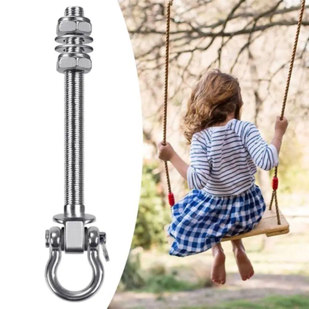 Heavy Duty Swing Hook Stainless Steel Easy Installation Yoga Hammock Hook Threaded Shaft Durable Hammock Hook Porch