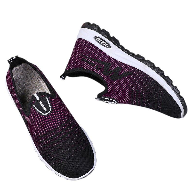 Walking Shoes Women's Autumn New Comfortable Cloth Shoes Women's One-pedal Gary Cloth Shoes