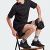 Adidas Solid Color Crew Neck Straight Cut Short Sleeve T-Shirt Men Tops Black IJ6129