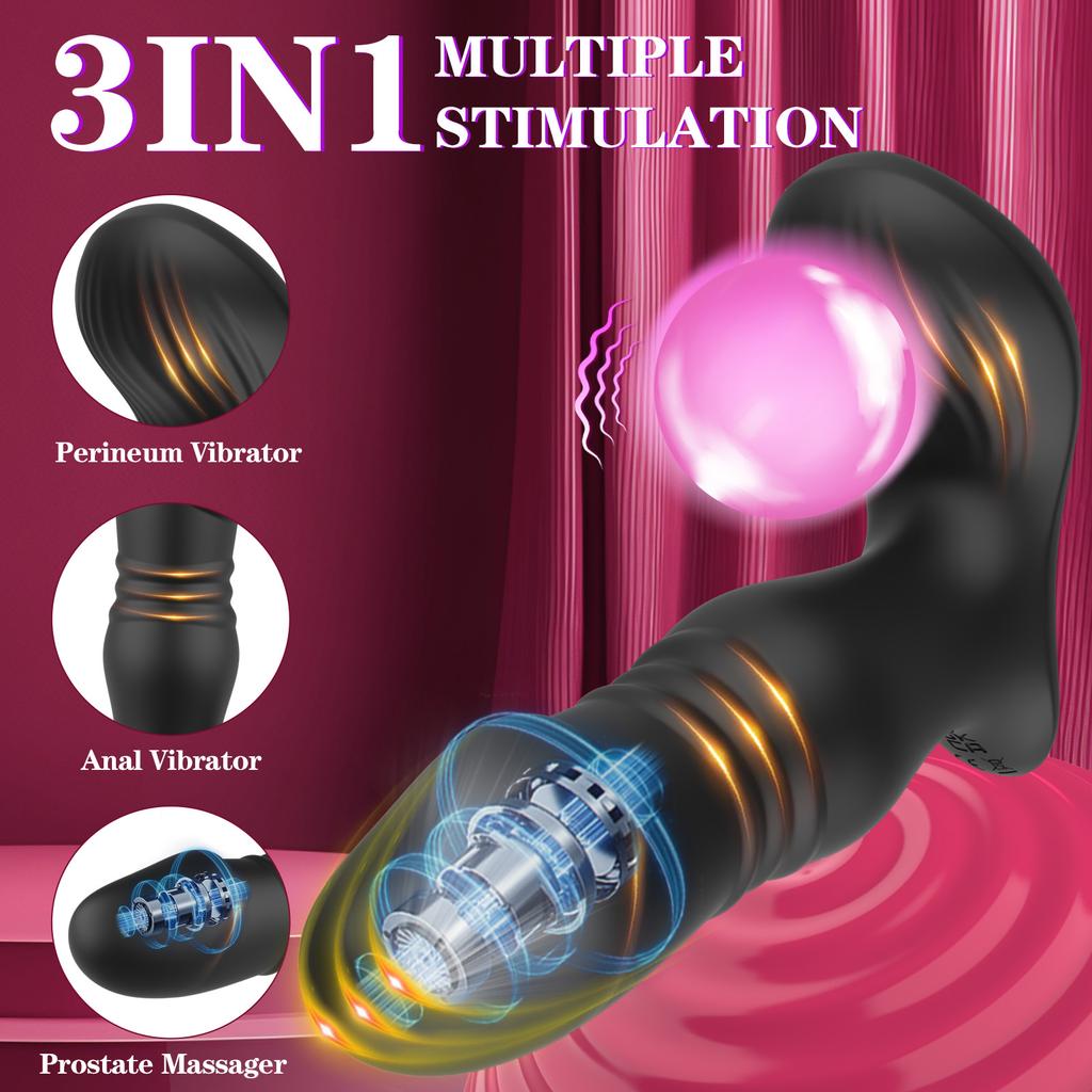 Dildo Vibrator Male Prostate Stimulator Thrusting Anal Vibrator Men APP Vibrator Remote Control Telescopic Prostate Massager 18+