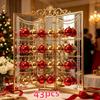43 Pcs Red Gold Mixed Smooth Christmas Ornament Balls with Gold Hanging Strings for Trees Wreaths Windows and Party Decor