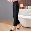 Pastel Mid-Age Women's Loose Fit Elastic Waist Casual Pants